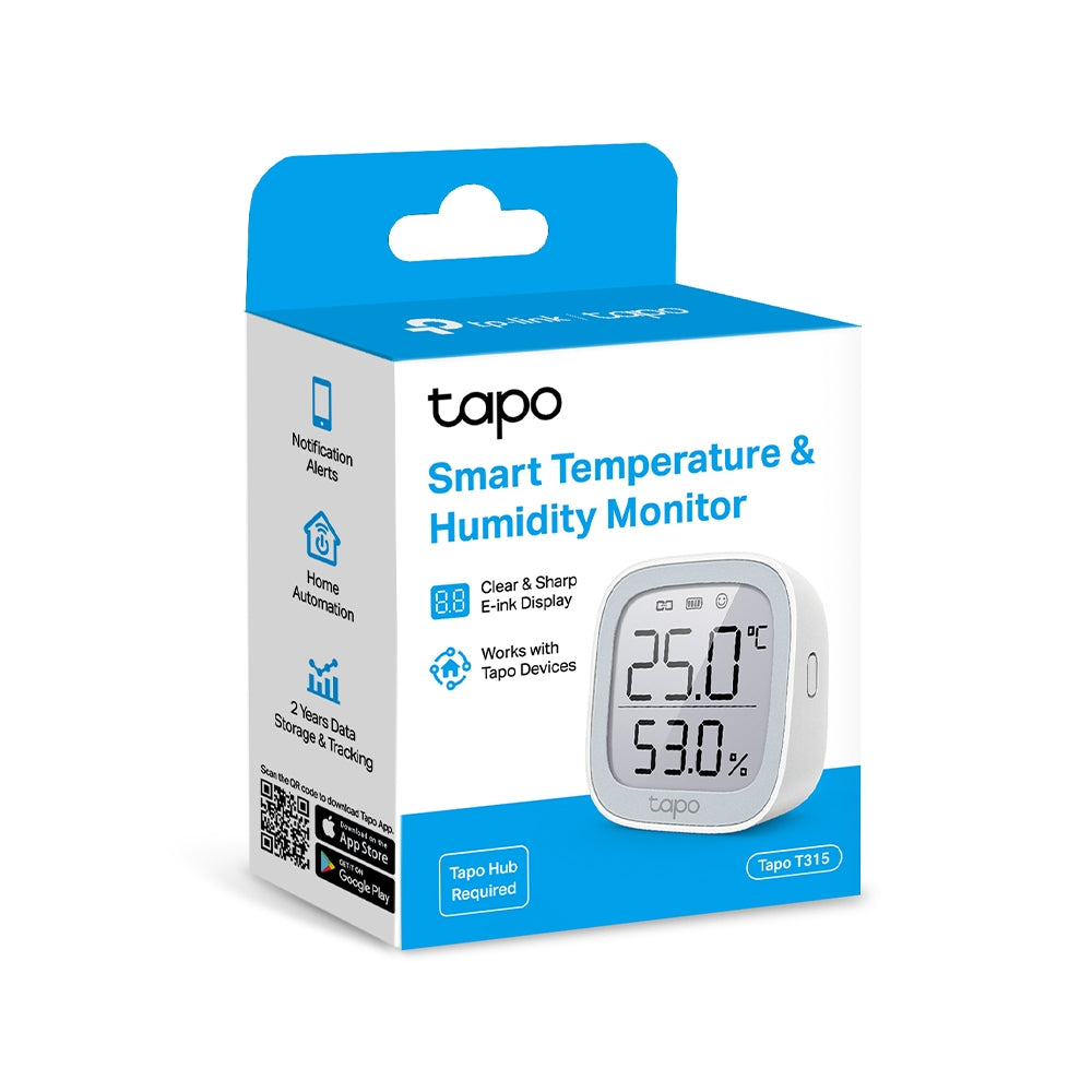 TP-Link Tapo T315 Smart Temperature & Humidity Monitor TP-Link Tapo T315 Smart Temperature & Humidity Monitor